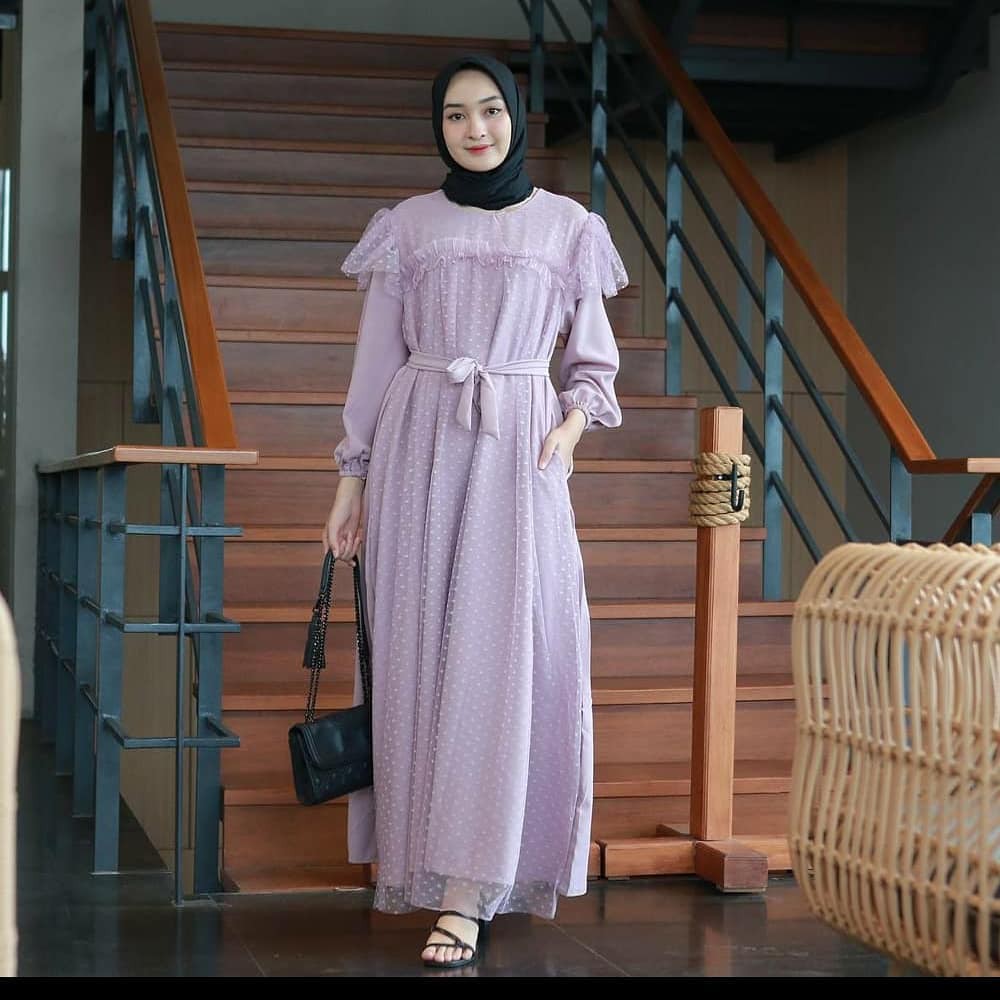 Ranti dress wanita terbaru kekinian_hits // harga promo bahan wolicrepe all size (7)