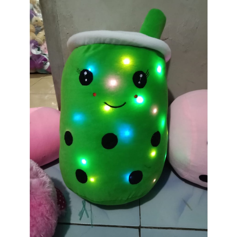 Boneka boba jumbo led seukuran galon / boba jumbo / bantal boba / boneka viral