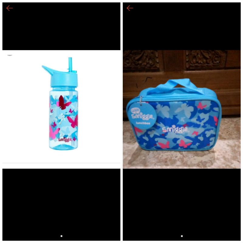 smiggle giggle bottle & lunch bag ori