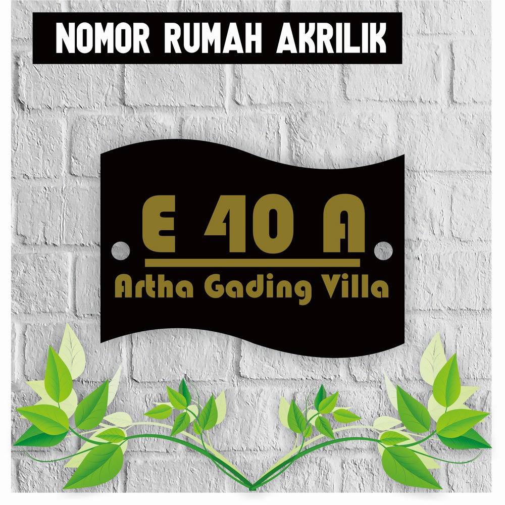 

PAPAN NOMOR ALAMAT RUMAH AKRILIK | NOMOR RUMAH ACRYLIC UKURAN 18x14 CM AKRILIK SOLID HN10