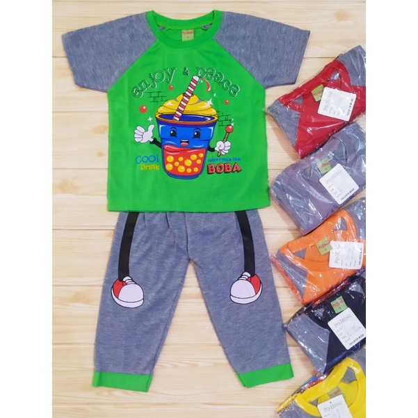 SETELAN CP ULTRAMAN SPIDERMAN ANAK LAKI-LAKI