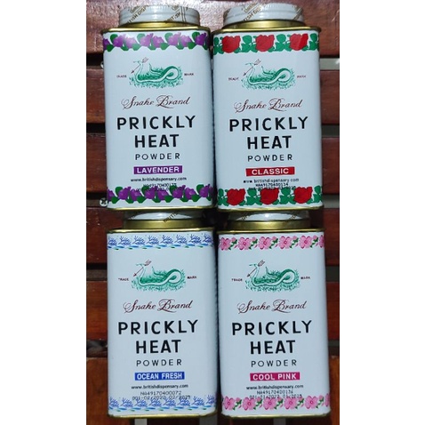 Bedak Ular Prickly heat 150 Gram / Snake Brand Prickly Heat Powder / Mengurangi Rasa Gatal / Biang Keringat / Classic / Cool Pink / Lavender / Ocean Fresh