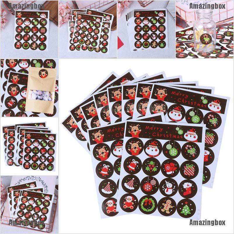 

Label Seal Sticker Bahan Kertas Ukuran 2.8cm Aneka Motif Tema Natal