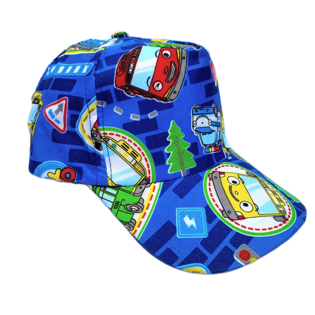 Topi Anak Laki Laki Perempuan Cowok Cewek Baseball Snapback Gambar Motif Karakter Kendaraan Mobil Tayo Biru Micro Full Print Sublim Keren Lucu TK SD Usia Umur 1 2 3 4 5 6 7 8 9 10 Tahun Topi-1