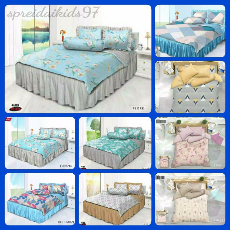 BEDCOVER MY LOVE T30(180X200X30) ORENJI,FURANO,KOLASE,SEKAR