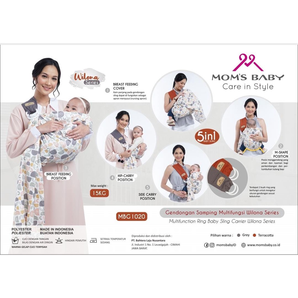Moms Baby Gendongan Samping Multifungsi