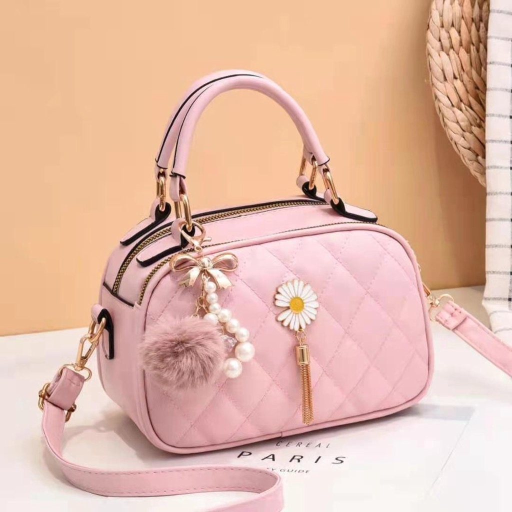 GT 1762 RISCE TAS SELEMPANG MOTIF BUNGA FLOWER WANITA CEWEK PEREMPUAN JAKARTA BATAM