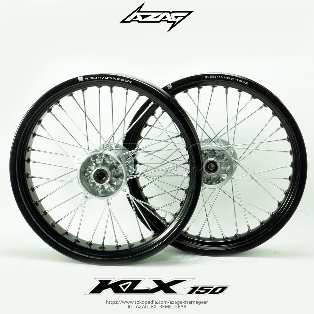 velg set ring 17 modif supermoto TK RACING tromol ORIGINAL motor kawasaki klx dtracker 150