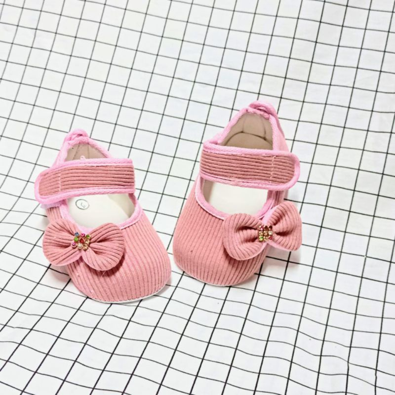 sepatu bayi/flat shoes sepatu bayi anak perempuan pita lucu2_12bln