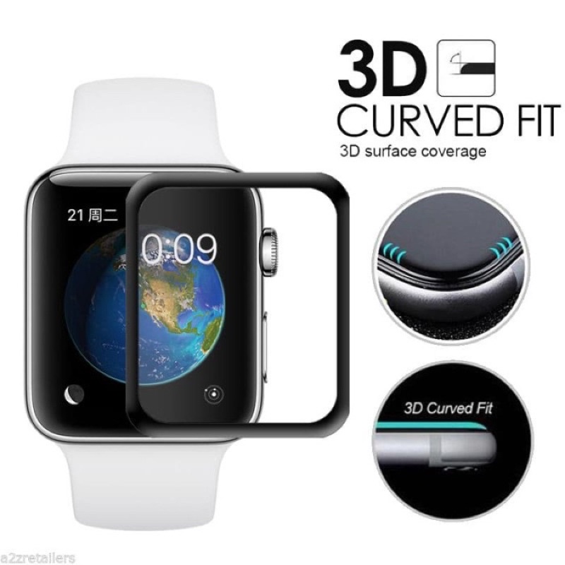 Screen Protector 3D FULL COVER anti gores apple watch iwatch tempered glass 45mm 40mm 38mm 42mm 44mm IWO series 7 8 6 5 4