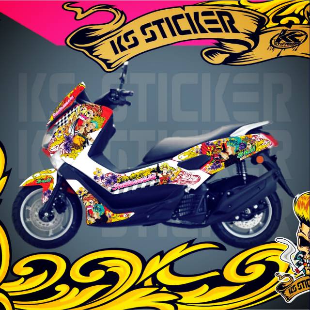 Stiker Decal Full Bodu Yamaha N Max White Barong Bali Shopee