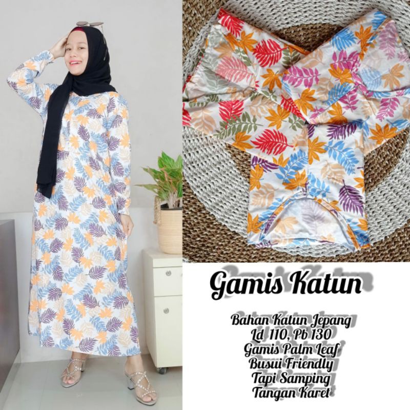 Gamis Monstera / Gamis Daun / Gamis Janda Bolong / Gamis Bangkok / Gamis Etnik / Gamis Kekinian