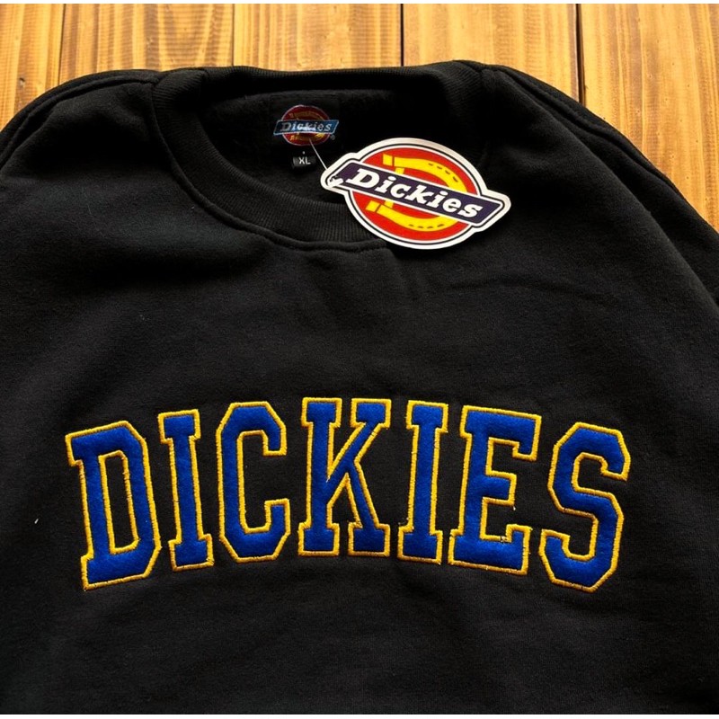 CREWNECK | SWEATER DICKIES TEXT BORDIR FULLTAG 1:1 MIROR ORIGINAL ~ BISA COD BAYAR DI TEMPAT