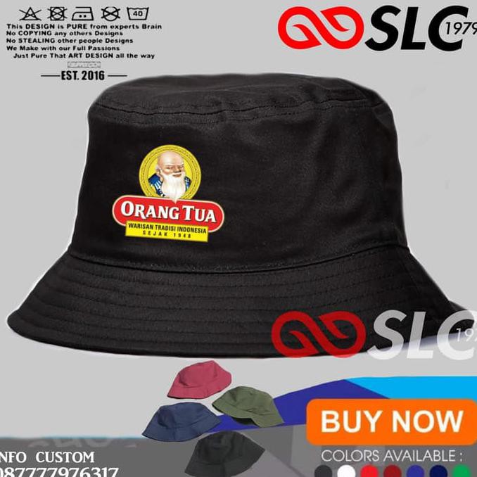 Tp935796- Topi Pria Bucket Cap Orang Tua Custom W5 - Slc Fu74H73S