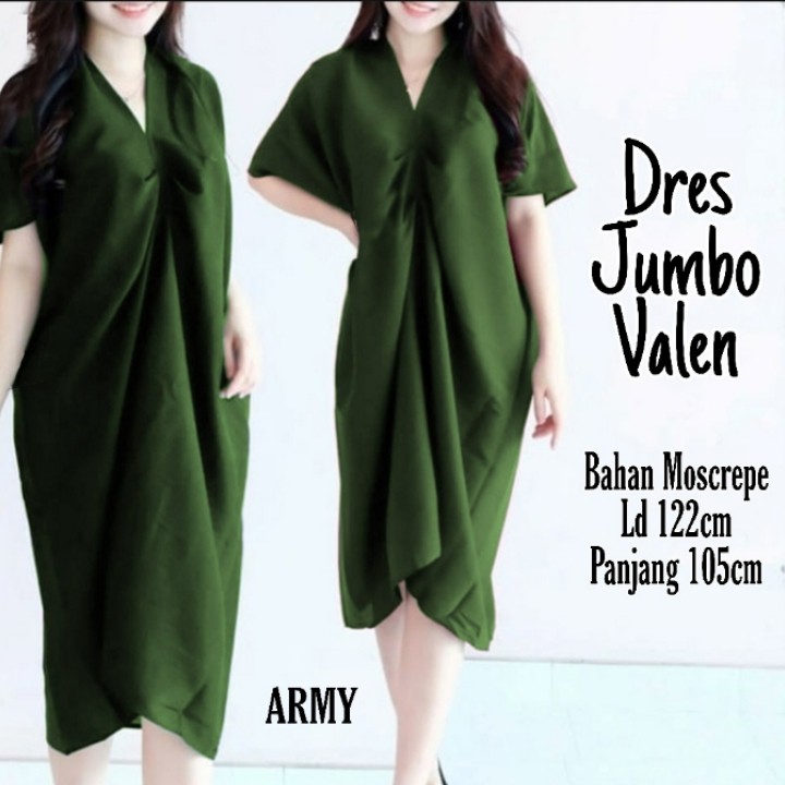 FWG - DRESS JUMBO VALEN / DRESS WANITA / BAJU WANITA DRESS KEKINIAN / LONGDRESS