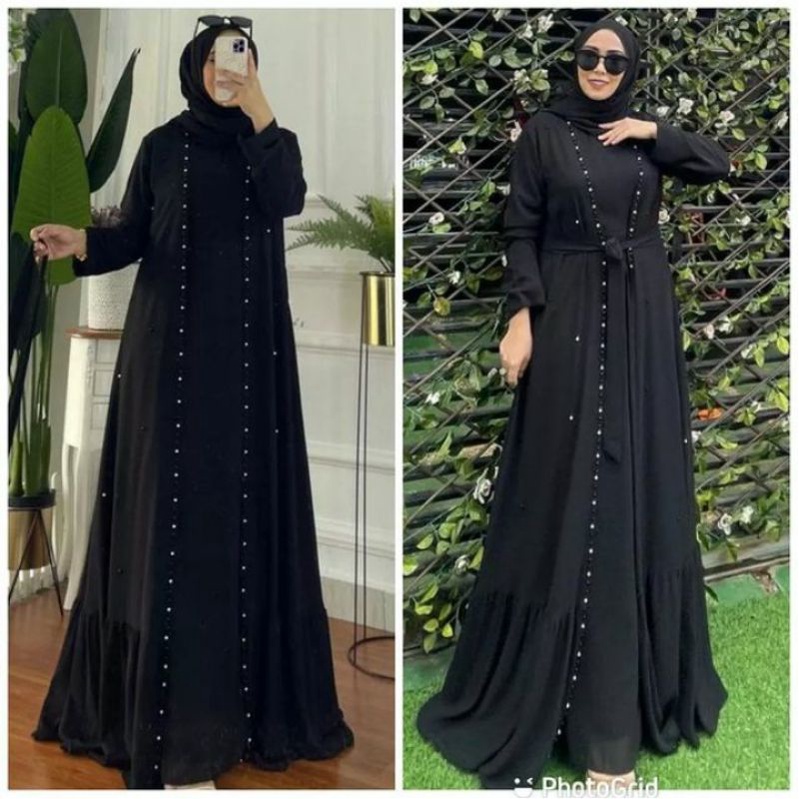 Lidya maxy Gamis Terkini Gamis Maxy Kombi Tile Fashion Muslim