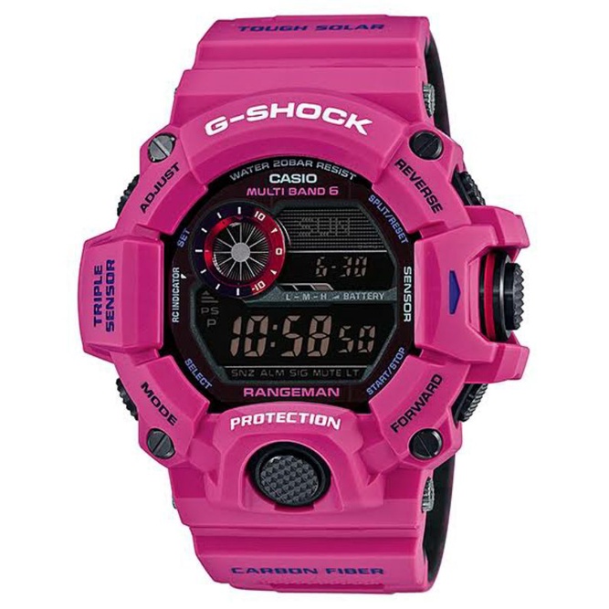 Jam Tangan Pria Merk G Shock Rangeman Type GW-9400 Original Bm Pink Baterai Free Box Set