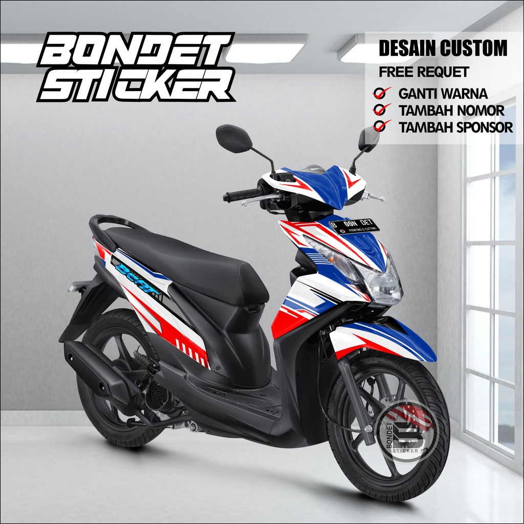 STIKER MOTOR - DECAL MOTOR HONDA BEAT FI INJEKSI 2012/2013/2014