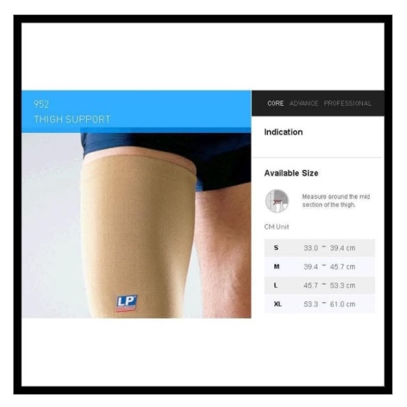 LP Suppor Thigh Elastic LP 952 Pelindung Paha