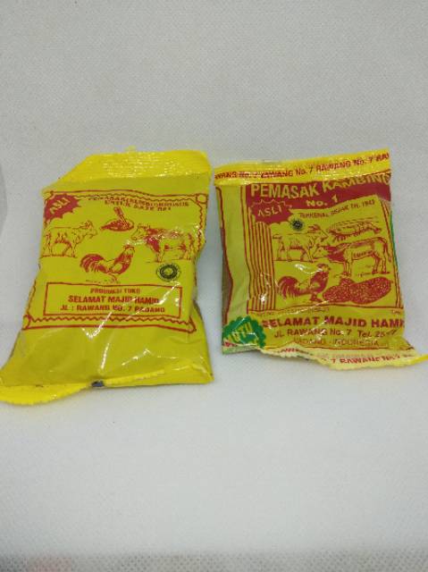 

Paket hemat Bumbu sate dan bumbu pemasak kambing No.1 Selamat Majid Hamid