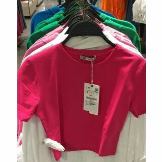 Jastip kaos Crop Wanita Zara/T-Shirt Wanita Zara