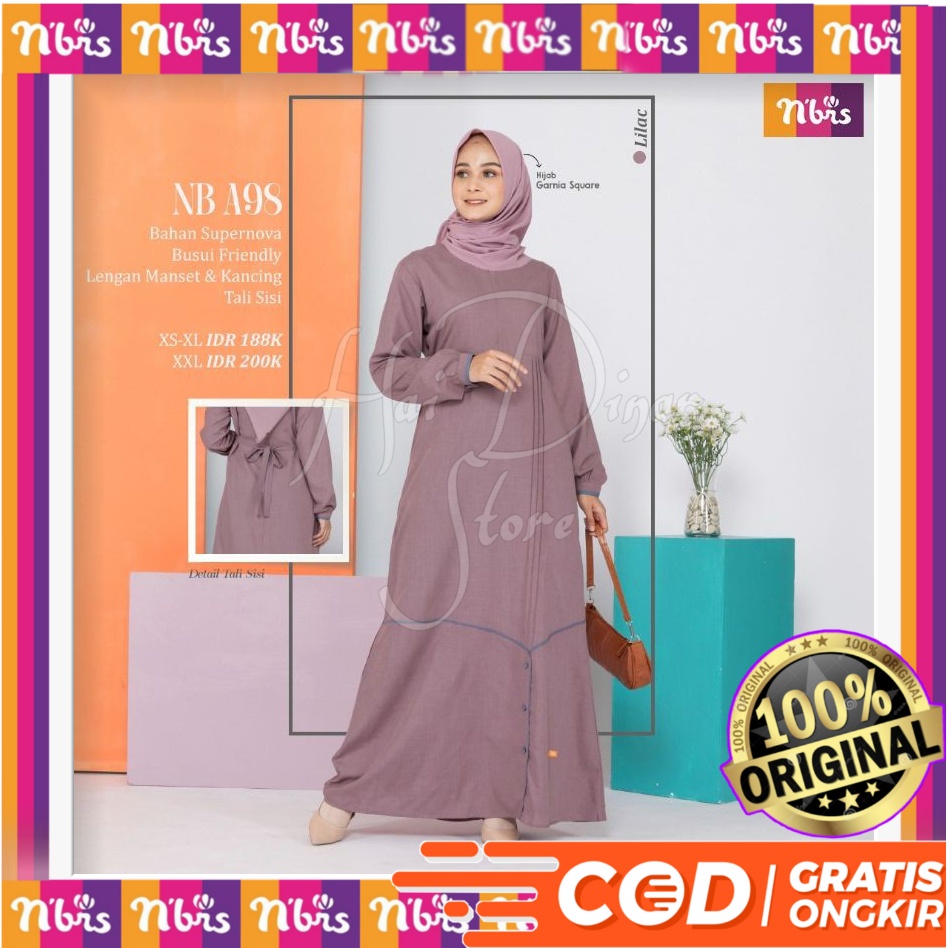 [Baru] Nibras Gamis Muslimah NB A98 Ready