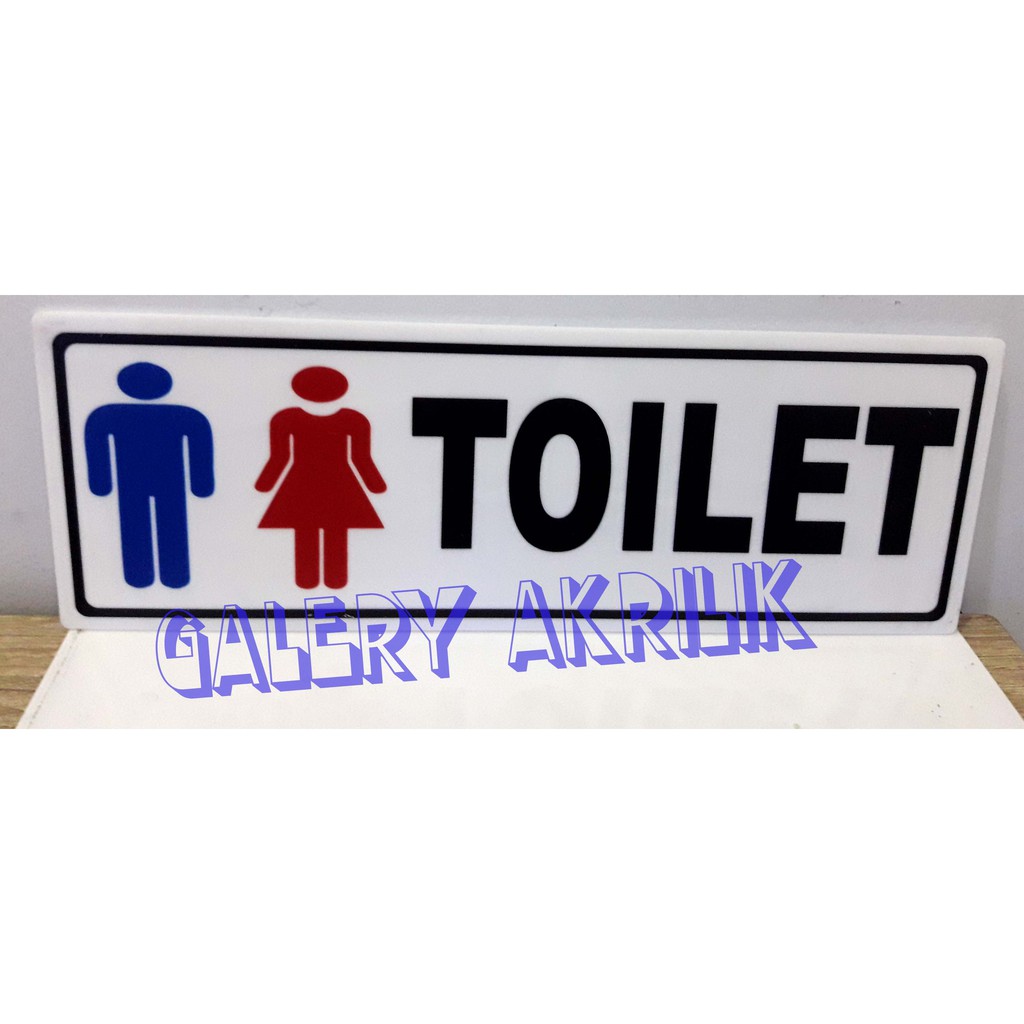 Jual Papan Akrilik Logo Pria Dan Wanita Tulisan Toilet Sign Board Akrilik Sign Label Acrylic 3192