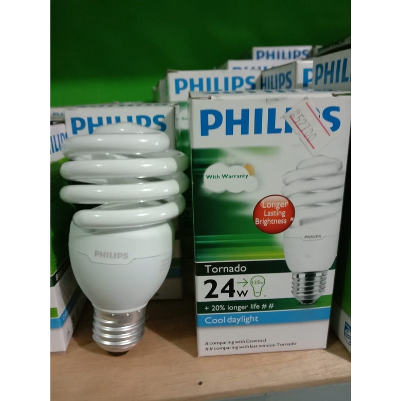 Jual PHILIPS TORNADO 24 WATT PUTIH/COOL DAYLIGHT | Shopee Indonesia