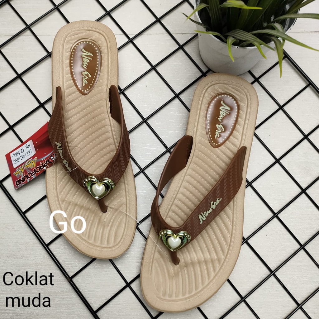 BB  NEW ERA LB E15082 Sandal Jepit Wanita