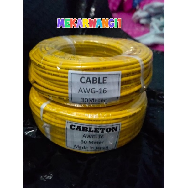 Kabel awg 16 panjang 30meter Made in japan