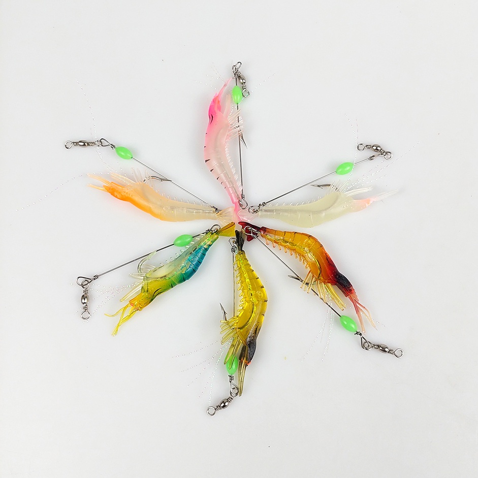 Umpan Pancing Udang Kecil Luminous Shrimp Soft Bait Lure - Mix Color