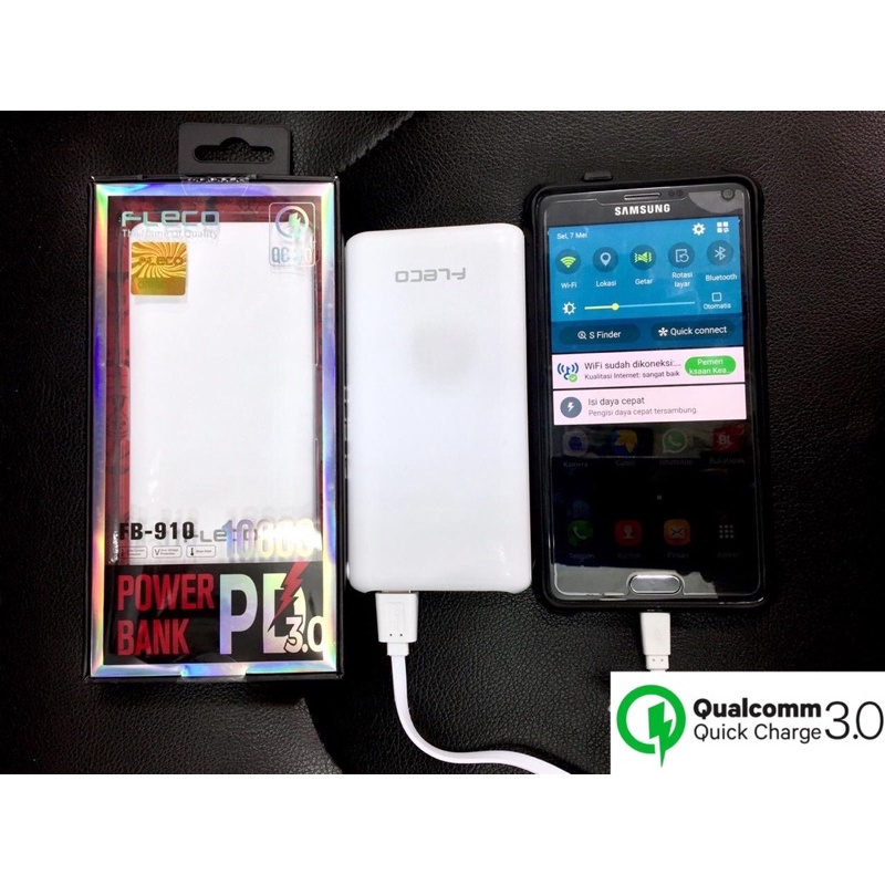 FLASH SALE POWERBANK FLECO FB910 10800mAh FAST CHARGING PD3.0 2USB OUT PUT PROMO SEN