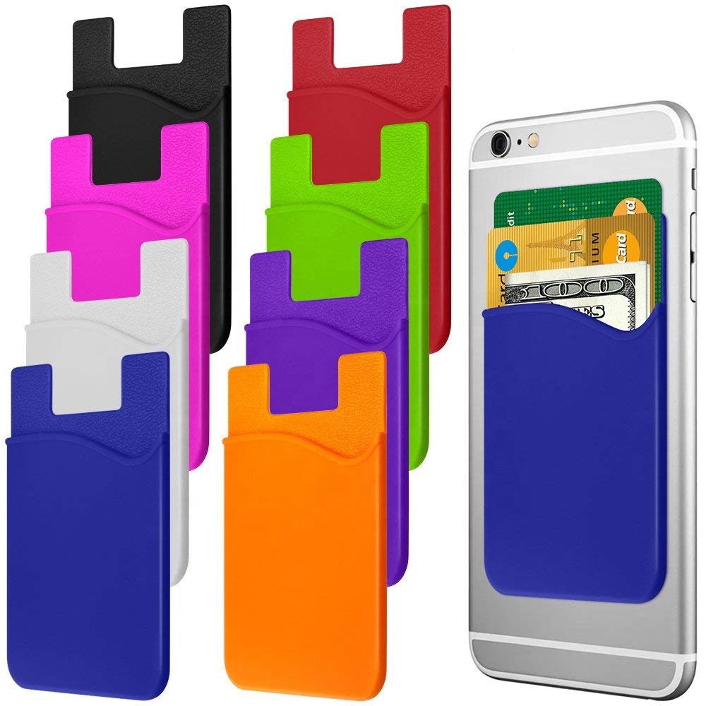 Sticky Card Holder Dompet Kartu Tempelan Hp Perekat Pocket Hp Slot Kartu Tempelan Kartu