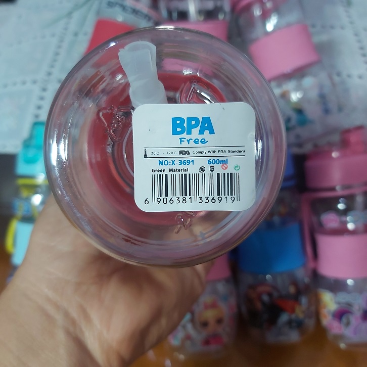 Botol Minum Anak Karakter Motif Kartun Lucu Imut 400 600 ML - Botol Minum Anak Sekolah TK SD Karakter Lucu