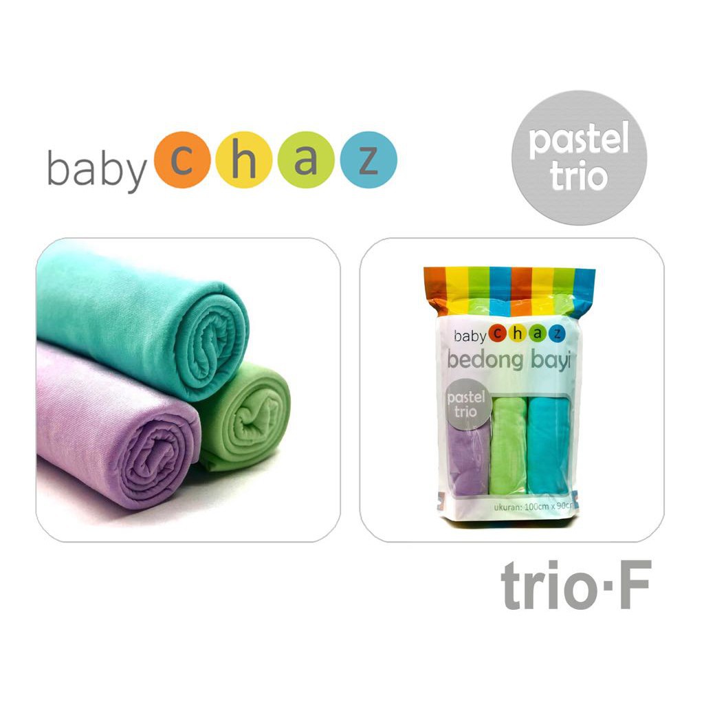 Baby Chaz Bedong Bayi Warna Pastel Trio Isi 3pcs