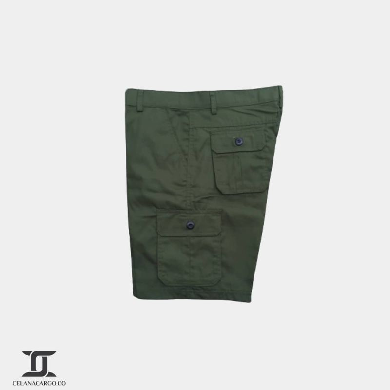 CELANA CARGO PENDEK SIZE 27-38 HITAM MOCA GREY CREAM-ARMY