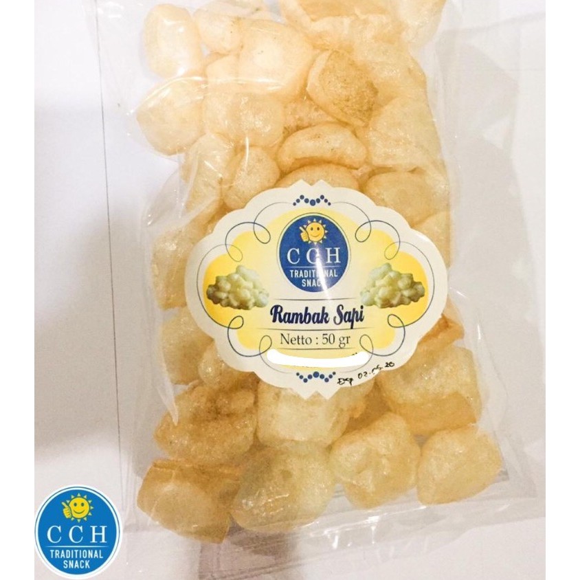 

Kerupuk Rambak Sapi Nagih Gurih Asin Renyah BEST SELLER 50gram