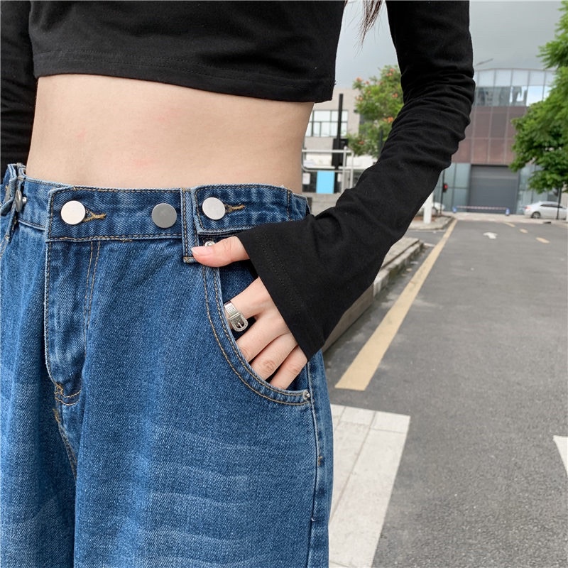 JEANS IMPORT HIGHWAIST RIPPED HW CULLOTE KULOT BAGGY WANITA CEWEK CELANA PANTS MX847