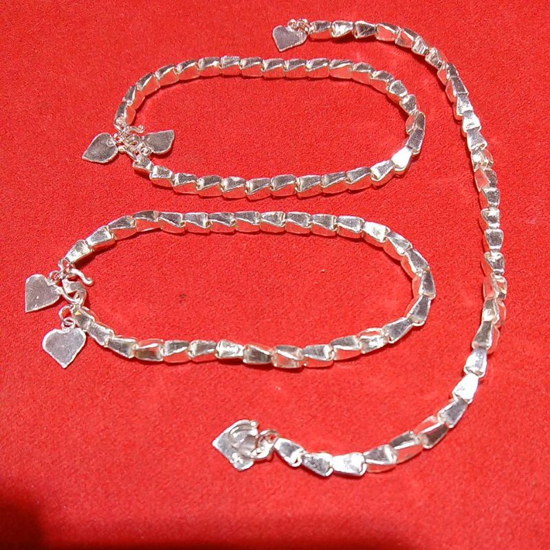 Gelang padi ukuran besar atau jumbo bahan perak murni