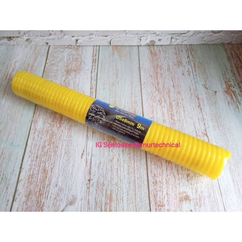 TORA 9 M Selang Spiral Recoil Hose Kompresor Compressor Angin PU 9m