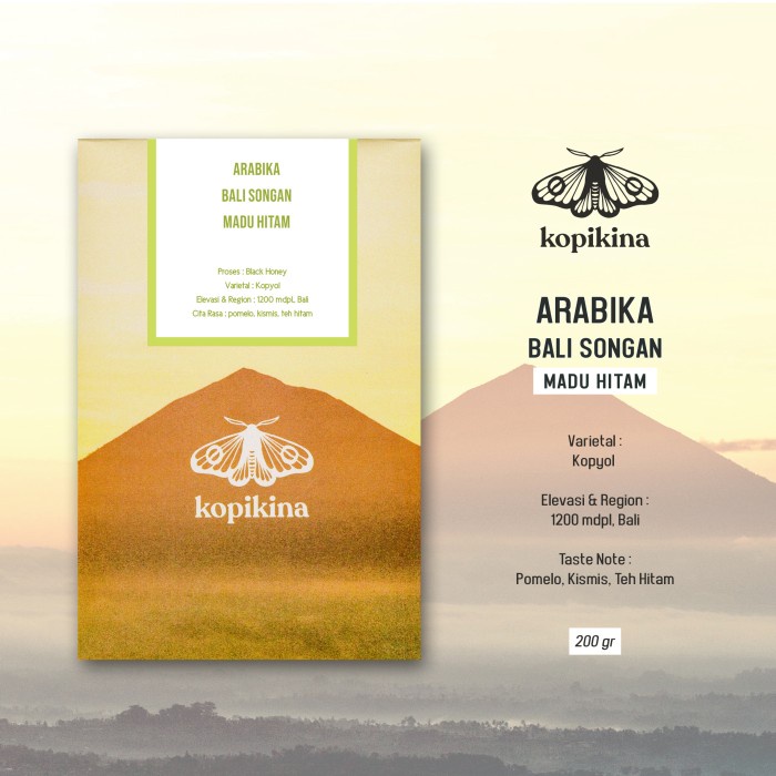 

Kopi Arabika Bali Songan Madu Hitam 200gr - Biji Kopi