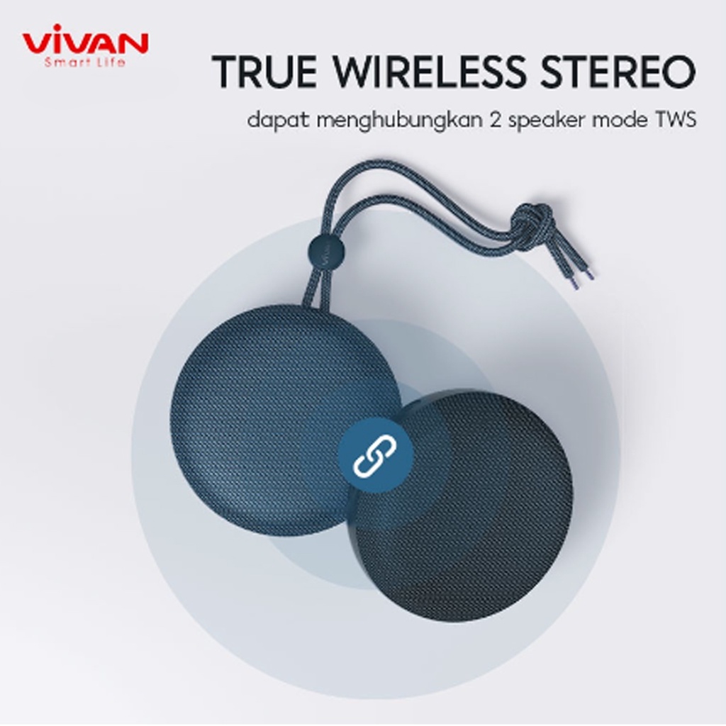 Vivan VS2 TWS Speaker Bluetooth Mini Portable Waterproof IPX6 Wireless