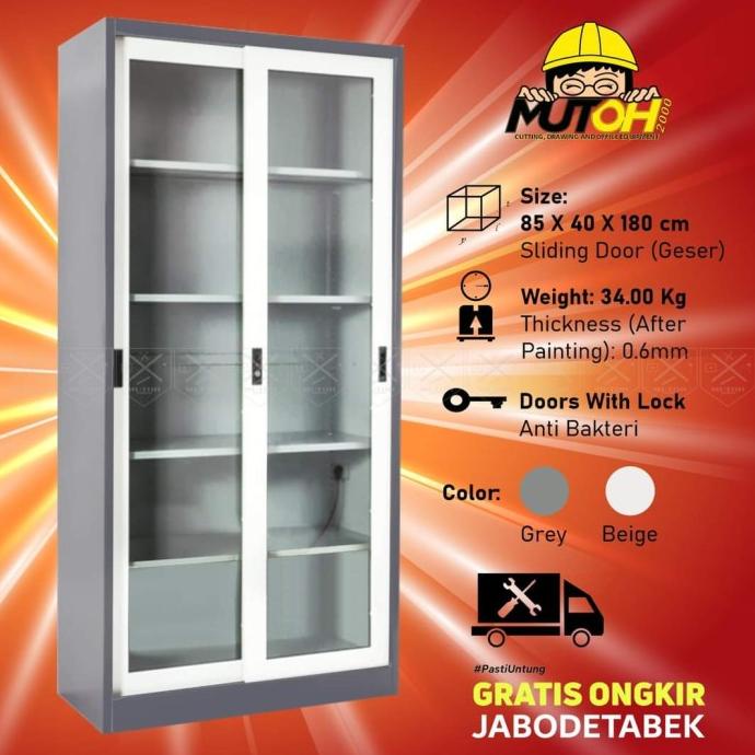 

JUAL!JUAL! lemari arsip lemari besi filling cabinet - pintu kaca sliding geser