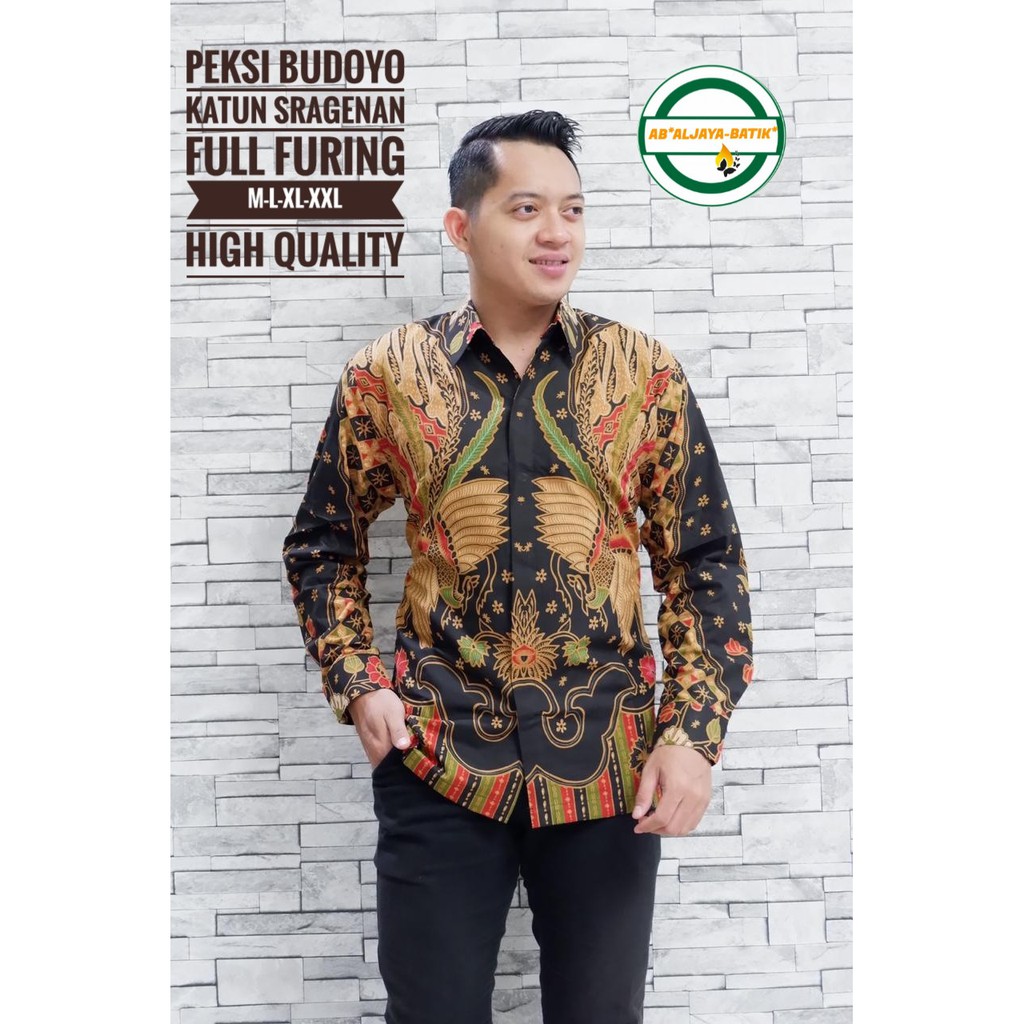 Batik Solo PEKSI BUDOYO Kemeja Pria Full Furing Katun Sragenan