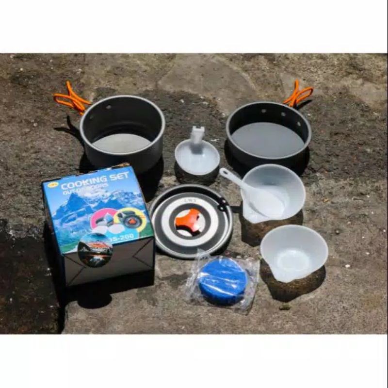 Paket Hemat Alat Masak Panci &amp; Kompor Mawar Kemping Gunung. Camping Stove &amp; Cooking Set Outdoor