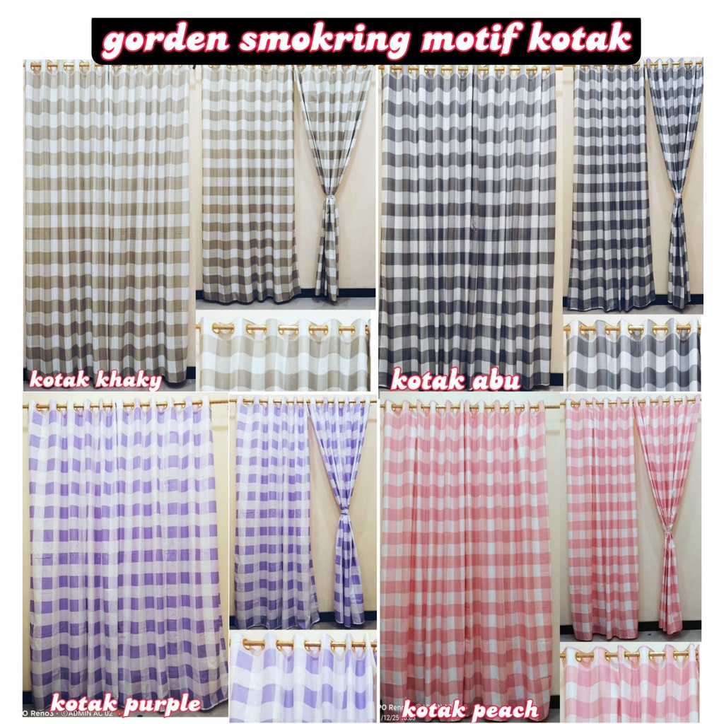 GORDEN SMOKRING MOTIF KOTAK / GORDEN SMOKRING GORDEN PINTU JENDELA MOTIF AESTHETIC