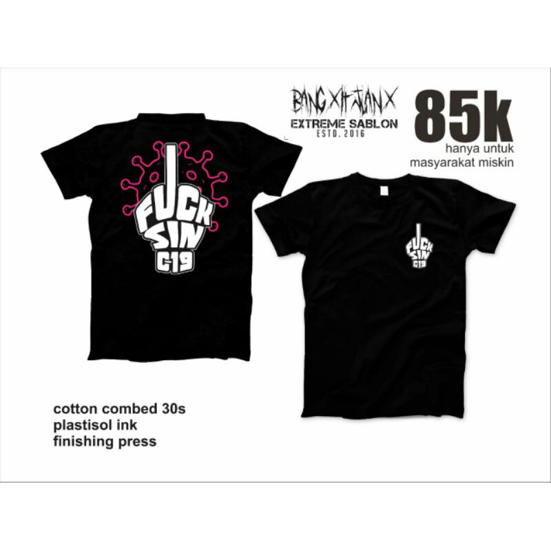 t_shirt fuck sin c19