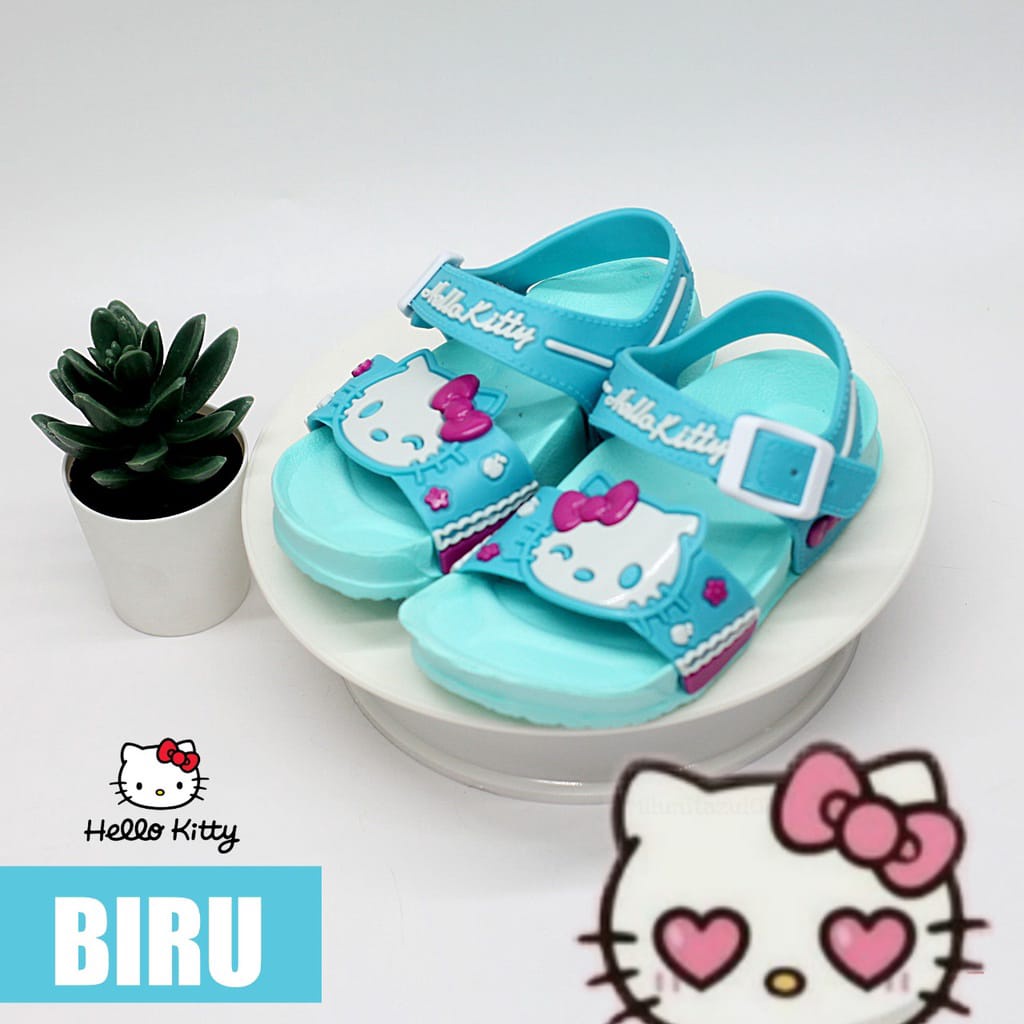 Sandal Anak Perempuan Bahan Karet Tali Karakter Hello Kitty Terbaru! Size 20-25 616-4