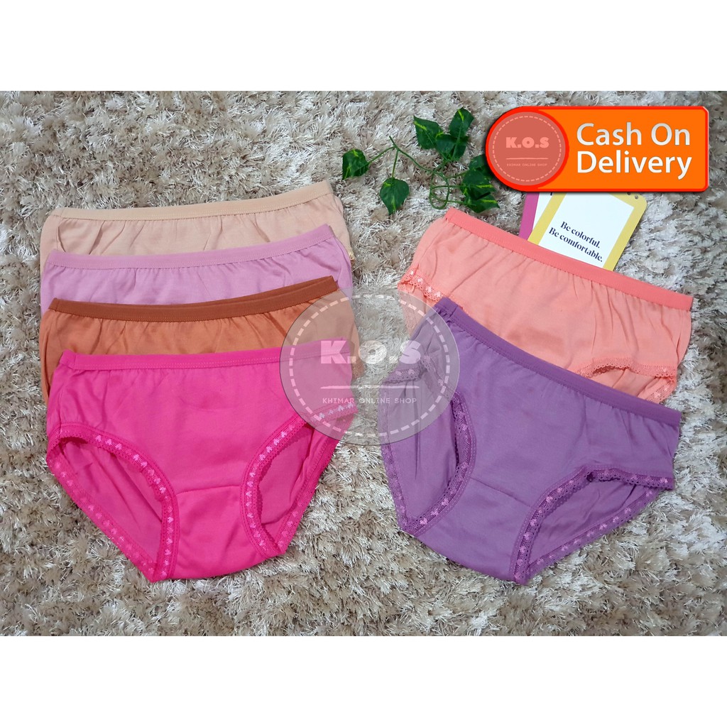 BUNDLE 3PCS CELANA DALAM WANITA UNDIES KATUN RENDA