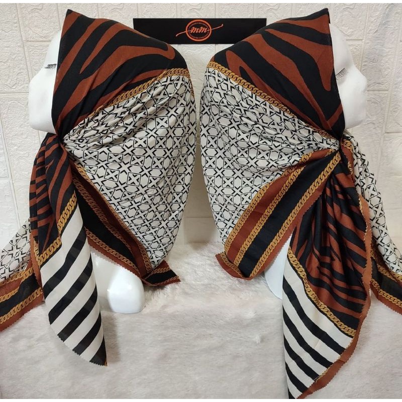 DEENAY KW HIJAB MOTIF TERBARU ZEBRA RANTAI NN